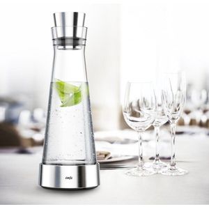 Karaf Met Koelelement Glas Transparant - 1 Liter - Voor Fruitsap en Water