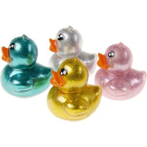 Squeeze Eend 4 STUKS - Stressbal - Stress Verminderen - Eendjes - Multikleur