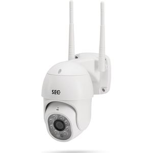 SEC24 CAM216W Dome Camera wit - IP Camera draai- en kantelbaar voor buiten - FHD 1080P - Kleuren nachtzicht