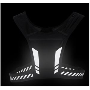 Jumada's - Reflecterend Hardloopvest met Drinkhouder & Telefoonhouder - Hardloop Loopvest - Drinkvest Rugzak - Running Vest - Trailrugzak - Zwart