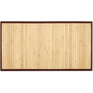 Navaris antislip badmat van bamboe - Vloermat voor badkamer, keuken, balkon of gang - 80 x 43 cm badkamermat - Waterafstotende douchemat van hout