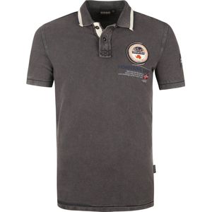 Napapijri - Polo Gandy Donkergrijs - Modern-fit - Heren Poloshirt Maat M