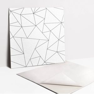 Tulup PVC Tegels - Lijnstructuur Vinyl Tegels - 30 cm x 30 cm - Wit Zelfklevende Vinyl Tegels - 9 stuks - Modern Plaktegels - Vinyl Wandtegels - Plaktegels keuken en Badkamer