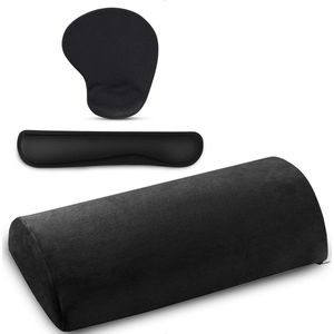 Complete Ergonomische Set voor Thuis en Kantoor - voetenkussen, Polssteun voor Toetsenbord en Muismat met Polssteun - Maximaliseer Comfort en Productiviteit