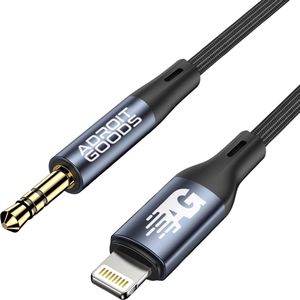 AdroitGoods Lightning Naar Aux - Geschikt Voor iPhone En Apple - 300cm - Lightning naar Headphone Jack Audio Aux Kabel - 3,5 mm