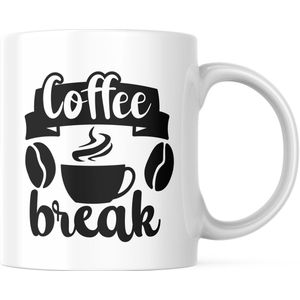 Grappige Mok met tekst: Coffee break | Grappige Quote | Funny Quote | Grappige Cadeaus | Grappige mok | Koffiemok | Koffiebeker | Theemok | Theebeker