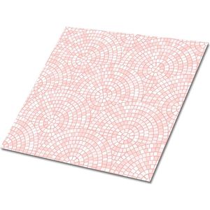 Tulup PVC Tegels - Keramisch Mozaïek Vinyl Tegels - 30 cm x 30 cm - Roze Vinyl Wandtegels - Verpakking van 9 stuks - Zelfklevende Vinyltegels - Geometrisch Plaktegels - Vinyl Tegels Zelfklevend - Plaktegels keuken en Badkamer