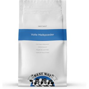 BEST WAY Volle Melkpoeder Instant (Extra goed oplosbaar!) - Puur ingrediënt 1.0 KG- Puur ingrediënt