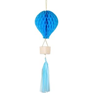 Partydeco - Honeycomb decoratie ballon blauw