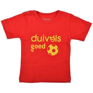Rode Duivels - Baby - T-Shirt korte mouw - Duivels goed - maat 74/80