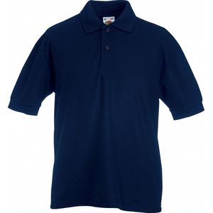 Fruit of the Loom Kinderen/Kinderen Unisex 65/35 Pique Polo Shirt (Donker Marine) Maat 140