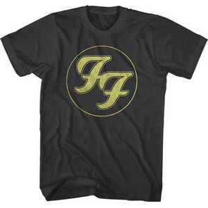 Foo Fighters - Gold FF Logo Heren T-shirt - S - Zwart