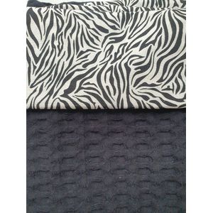 Shorty shop deken zwart zebra