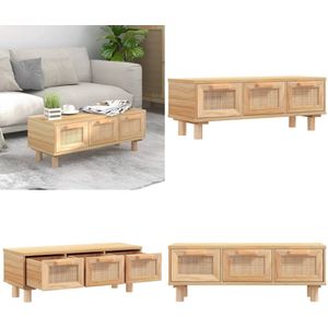 vidaXL Salontafel 80x40x30 cm bewerkt hout en grenenhout bruin - Salontafel - Salontafels - Bijzettafel - Banktafel