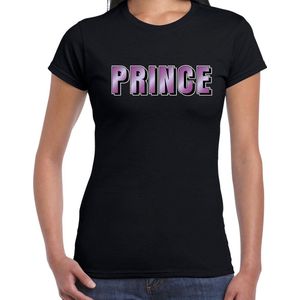 Prince muziek kado t-shirt zwart dames - purple fan shirt - verjaardag / cadeau t-shirt L