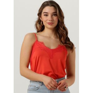 CC Heart Lace Top Tops & T-shirts Dames - Shirt - Oranje - Maat XS