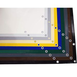 Scheurvast PVC Dekzeil 700 g/m² - Waterdicht, Lichtgrijs, 2,5 x 4 m Afdekzeil voor Vrachtwagens en Tuin