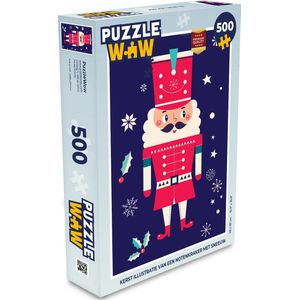 Puzzel Kerstman - Kerst - Hulst - Sneeuw - Legpuzzel - Puzzel 500 stukjes - Kerst - Cadeau - Kerstcadeau voor mannen, vrouwen en kinderen