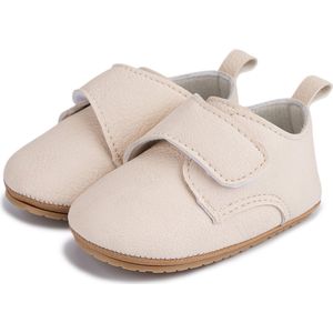 Babyschoentjes – Eerste loopschoentjes - PU Leer - Maat 18-19 - 11cm - Beige