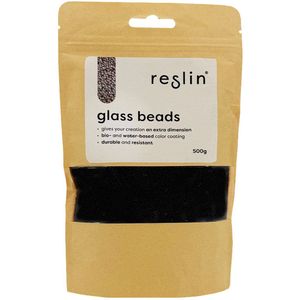 Reslin glass beads zakje 500g - Gitzwart