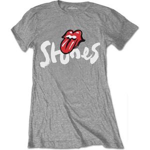 The Rolling Stones - No Filter Brush Strokes Dames T-shirt - S - Grijs