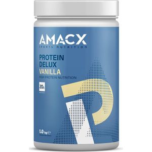 Amacx Protein Delux - Whey Protein - Proteine Shake - Vanilla - 1000 gram