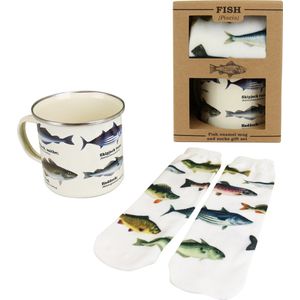 Gift Republic Mug & Socks - Fish