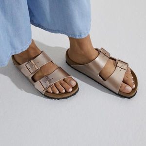 Birkenstock Arizona Dames Slippers - Dames - Brons - Maat 37