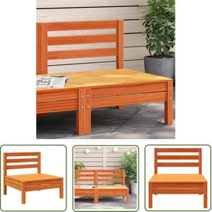 The Living Store Tuinbank zonder Armleuningen - Grenenhout - Modulair Design - 63.5 x 63.5 x 62.5 cm - Wasbruin Tuinbank - Tuinset - Buitendecoratie - Lounge Set - Hout Meubel - Grenenhout - Outdoor Furniture - Veranda - Terras