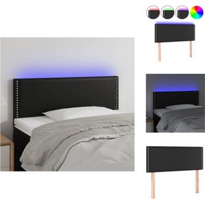 vidaXL Hoofdeind - LED-hoofdeind - Kunstleer - Zwart - 80 x 5 x 78/88 cm - Verstelbaar - Bedonderdeel