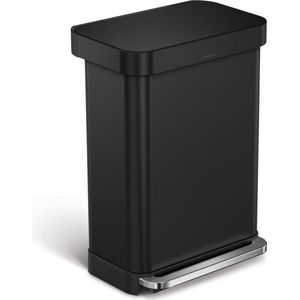 Simplehuman - Prullenbak Liner Pocket 55 liter - Zwart - Roestvast Staal