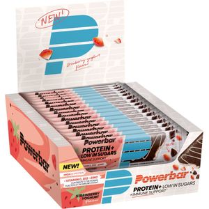 Powerbar Protein+ Low Sugar Immune Bar Strawberry Yoghurt 35g (16 stuks)