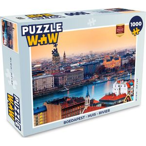 Puzzel Boedapest - Huis - Rivier - Legpuzzel - Puzzel 1000 stukjes volwassenen
