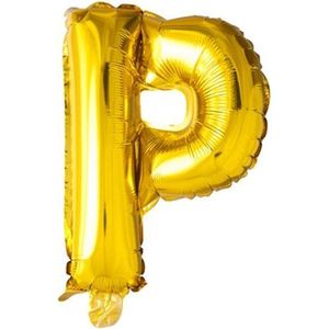 ballon - 100 cm - goud - letter - P