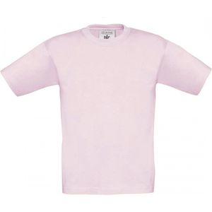 T-shirt Kind 7/8 Y (7/8 ans) B&C Ronde hals Korte mouw Pink Sixties 100% Katoen