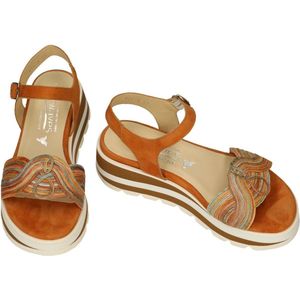 Softwaves -Dames - terracotta - sandalen - maat 39
