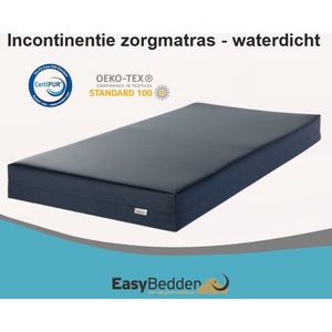 EasyBedden® Zorgmatras Matras - Incontinentie - Waterdicht - Medium Koudschuim HR45 - 80x190 - circa 14 cm - Anti Bacterieel - CertiPUR® en Oekotex gecertificeerd - 100 % Veilig