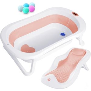 Babybadje met badzitje/badje XXL met thermometer om de watertemperatuur te regelen/badje op 3 niveaus - vanaf geboorte tot 3 jaar
