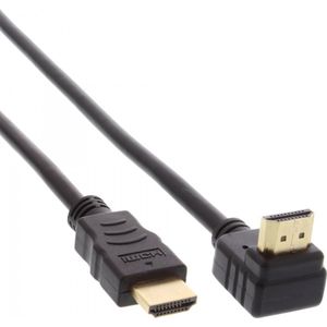 InLine HDMI Kabel, gewinkelt, HS Eth. verg. schwarz, 7,5m