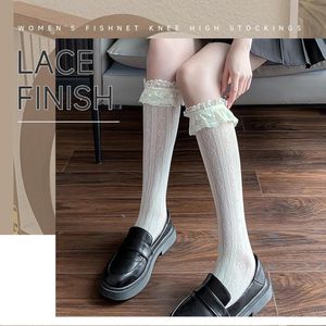 Fishnet Stockings 4 Pairs Comfortable High Quality Nylon Knee Socks Fashionable Elegance with Different Patterns Suitable For Daily Or Party Multicolour by Cosmeria Women's