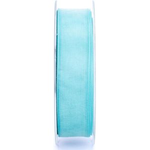 Cadeaulint - Lint - Organza - Turquoise (20 meter lang & 2,5 cm breed)