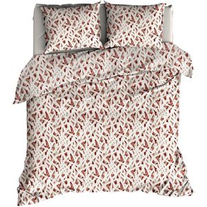 Romanette Dazzle - Dekbedovertrek - Lits-jumeaux - 240x200/220 cm + 2 kussenslopen 60x70 cm - Red