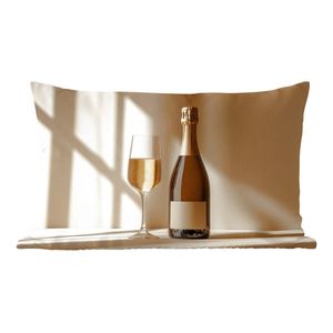 Sierkussens - Kussentjes Woonkamer - 50x30 cm - Champagne - Beige - Schaduw - Bubbels