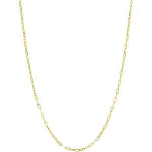 Lucardi Dames Ketting - 9 karaat - Ketting - Cadeau - 46 cm - Geelgoud