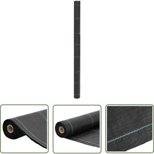 The Living Store Worteldoek 1,5x10 m polypropeen zwart - Worteldoek - Onkruiddoek - Zwarte Bodembedekking - Onkruid Bestrijding - Tuingereedschap