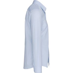 Overhemd Heren XXL Kariban Lange mouw Striped Pale Blue / White 100% Katoen