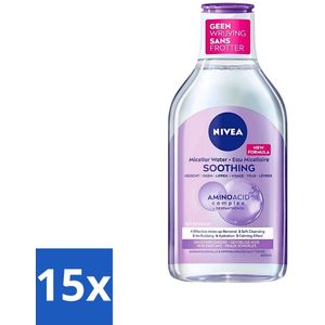 NIVEA - Micellair Water - Essentials Verzachtend - Gevoelige huid - Met Aminozuren & Dexpanthenol - Make-up Verwijderaar - 400 ml - Bulkverpakking - 15 stuks