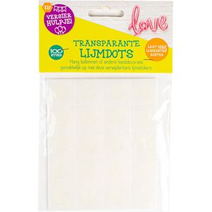 Versierhulpje | 100 stuks lijmdots | transparant | geen lijmresten