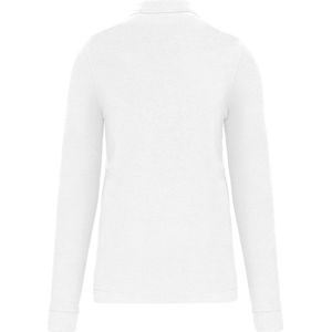 Polo Heren S WK. Designed To Work Kraag met knopen Lange mouw White 65% Polyester, 35% Katoen