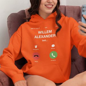 Oranje Koningsdag Hoodie Willem Alexander Belt… - MAAT XS - Oranje Feestkleding